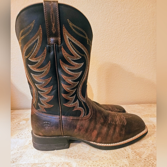 Men's Ariat Amos Shock Shield Leather Boots - Picture 4 of 11